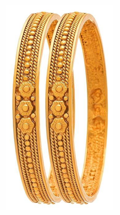Gold Plated Copper Bangles for Women's & Girl's - Image 3