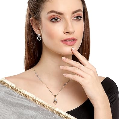 Gold Plated Gold Plated and Cubic Zirconia Pendant for Women's & Girl's - Image 3