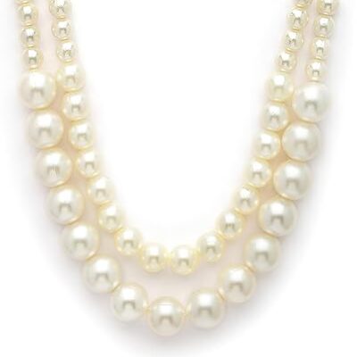 Bohey Dual Layer Graduating Pearl Necklace for Women